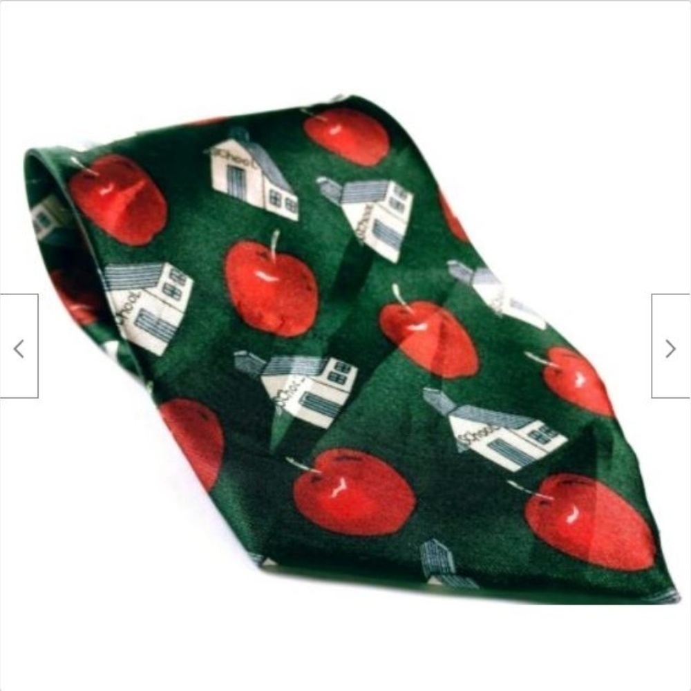 School House Apple Education Novelty Necktie Men's
